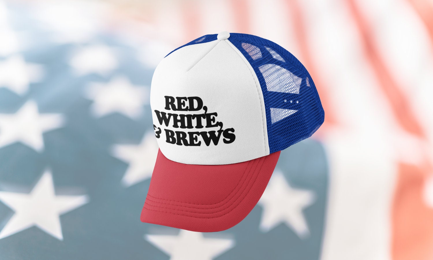 Red, White, and Brews Custom Trucker Hat