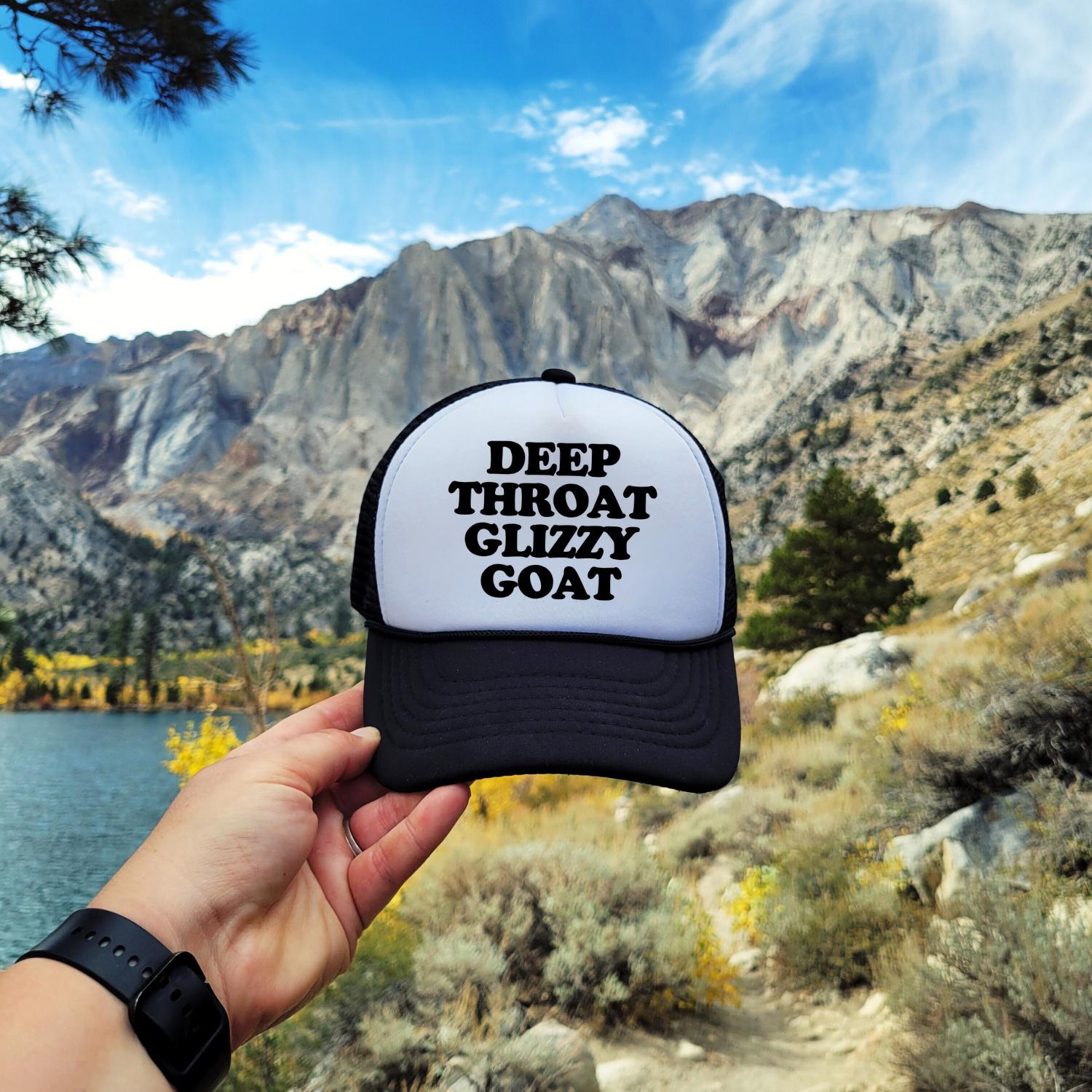 Deep Throat Glizzy Goat Custom Trucker Hat