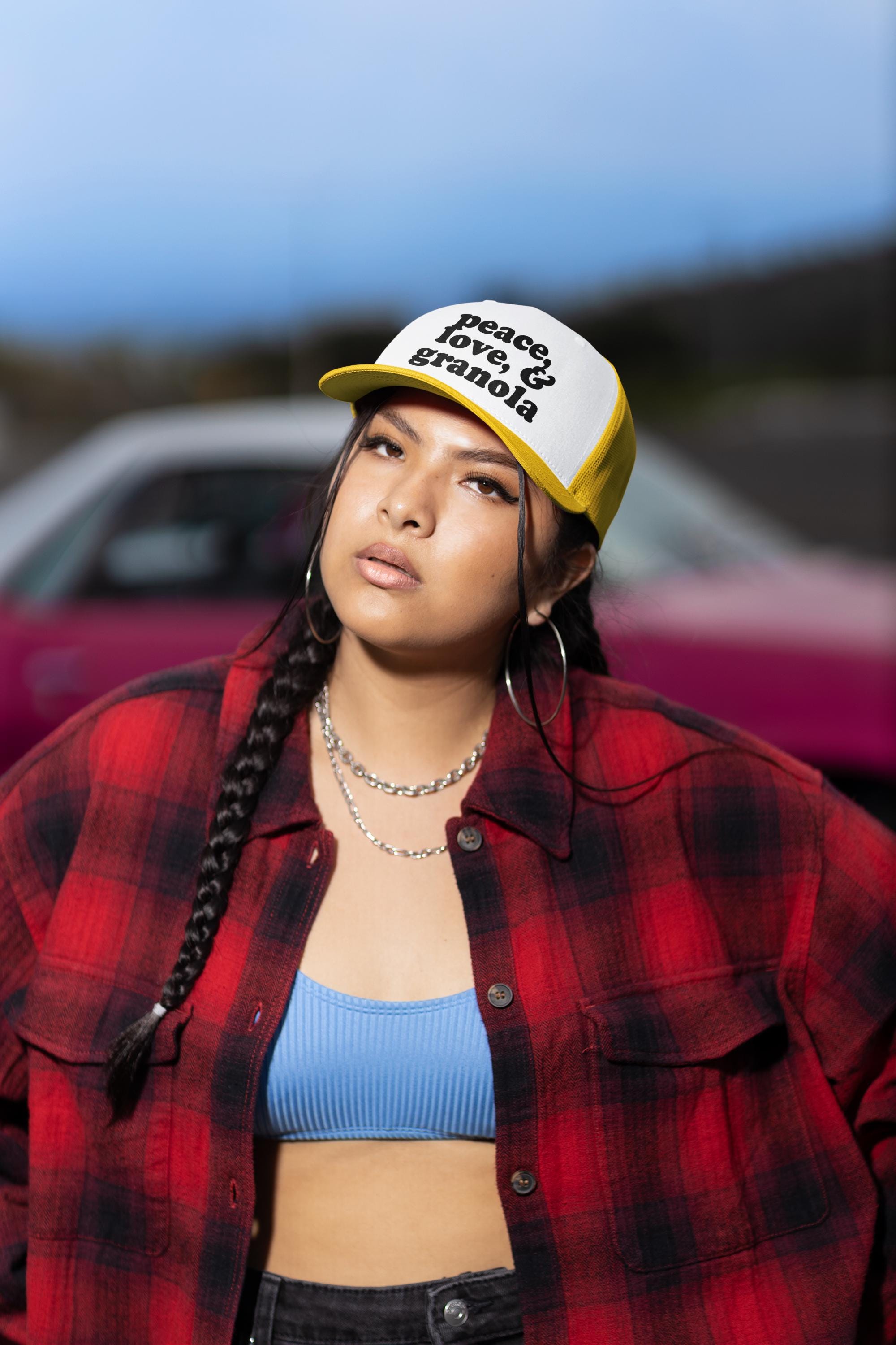 Peace, Love, & Granola Custom Trucker Hat
