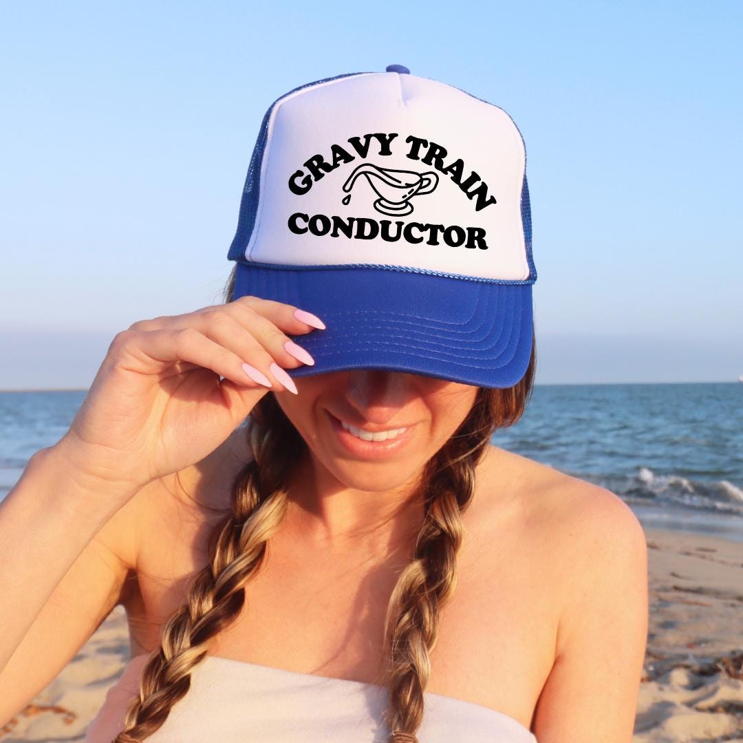 Gravy Train Conductor Custom Trucker Hat