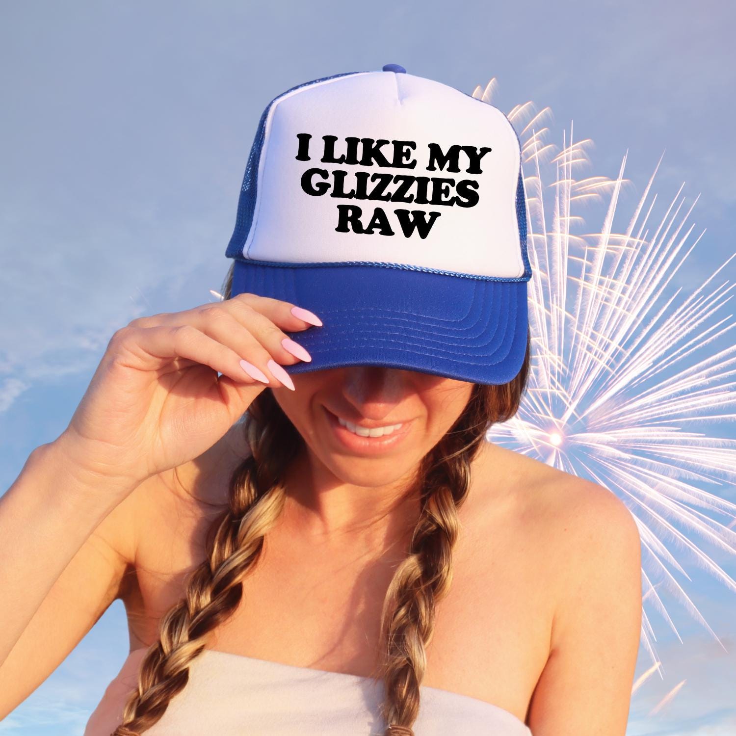 I Like My Glizzies Raw Custom Trucker Hat