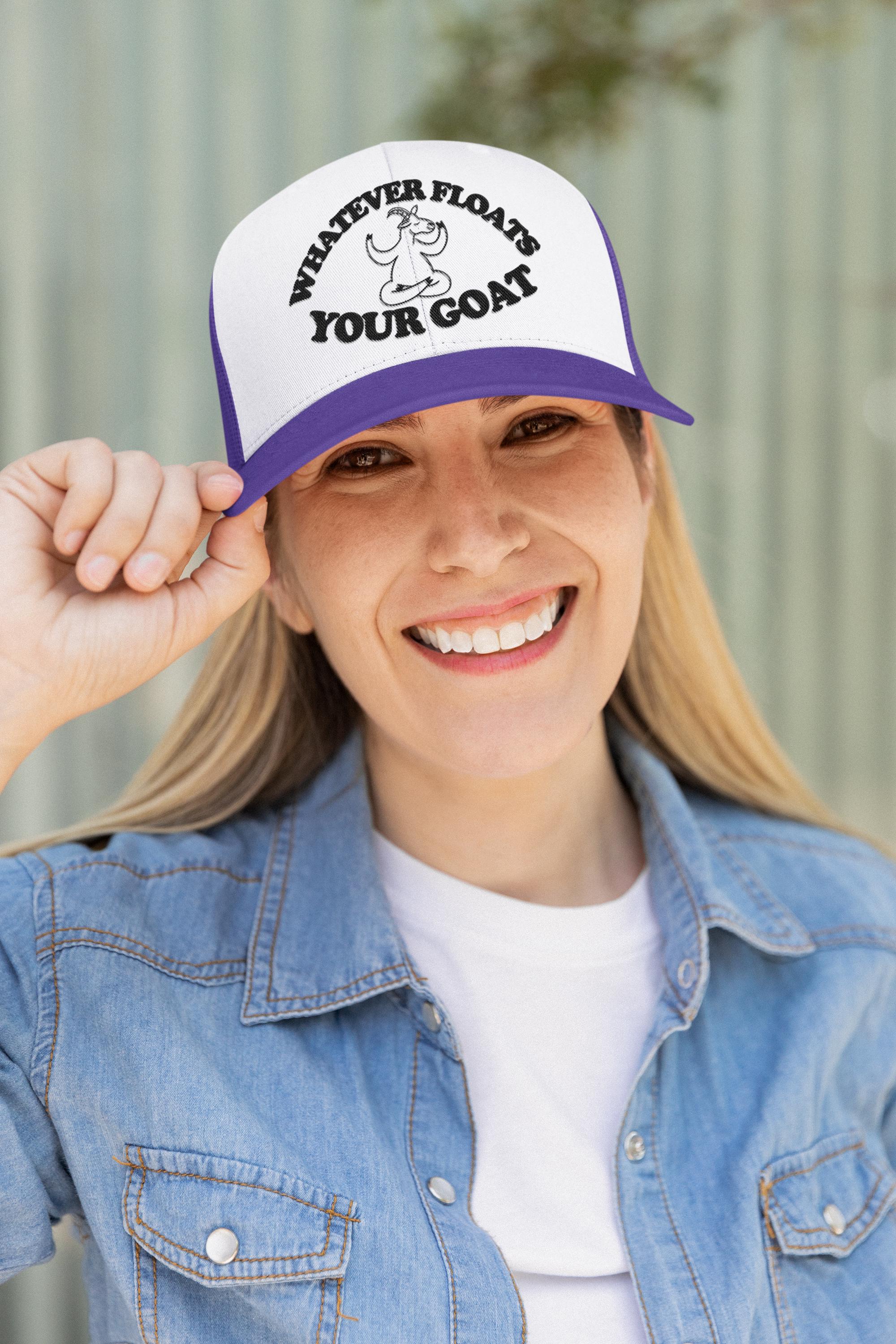 Whatever Floats Your Goat Custom Trucker Hat