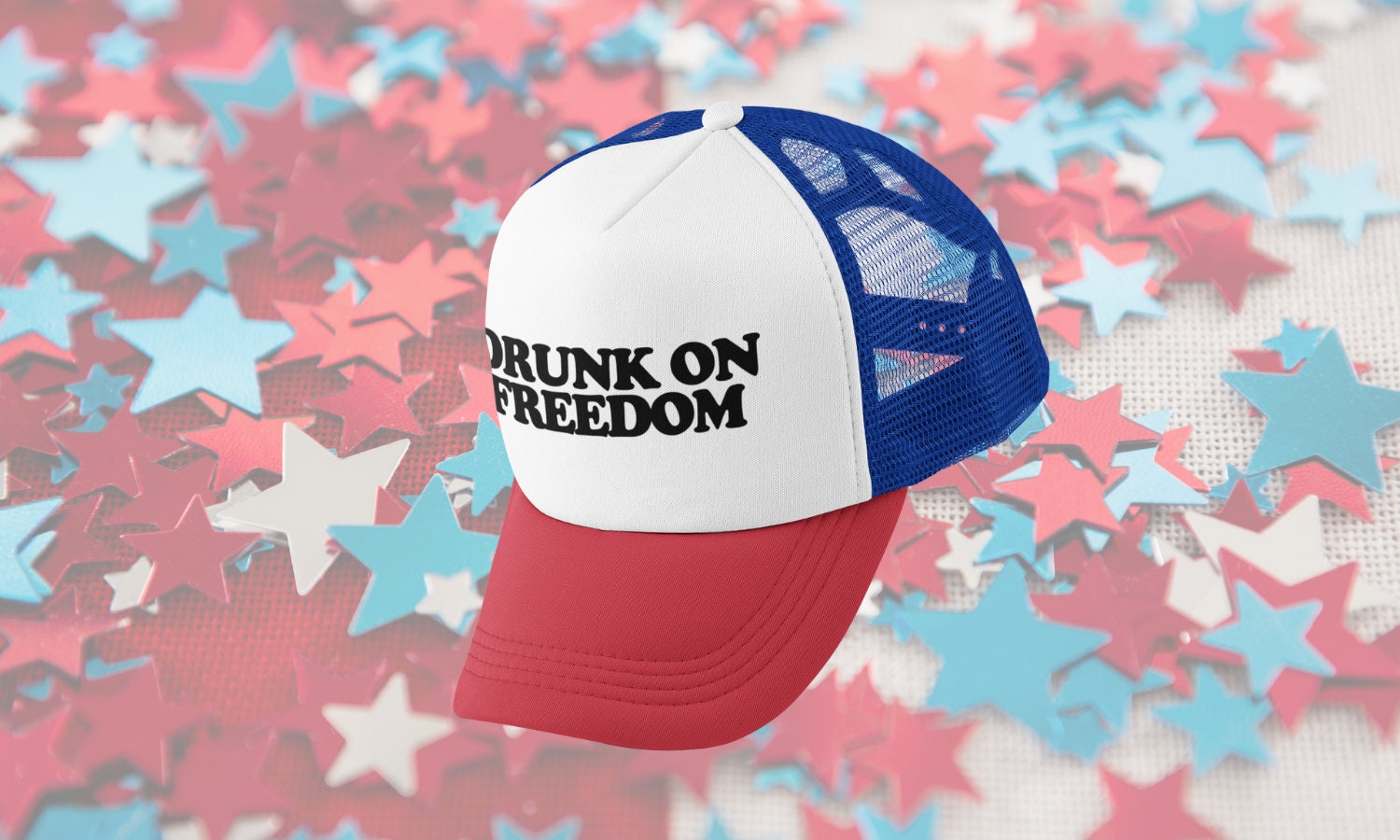 Drunk on Freedom Custom Trucker Hat