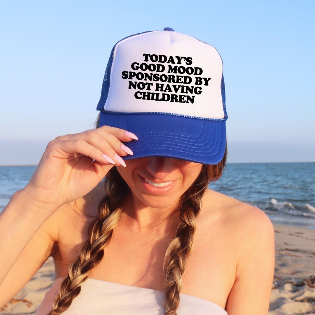 Today's Good Mood Sponsored By Not Having Children Custom Trucker Hat