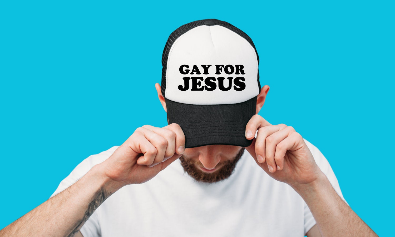 Gay for Jesus Custom Trucker Hat