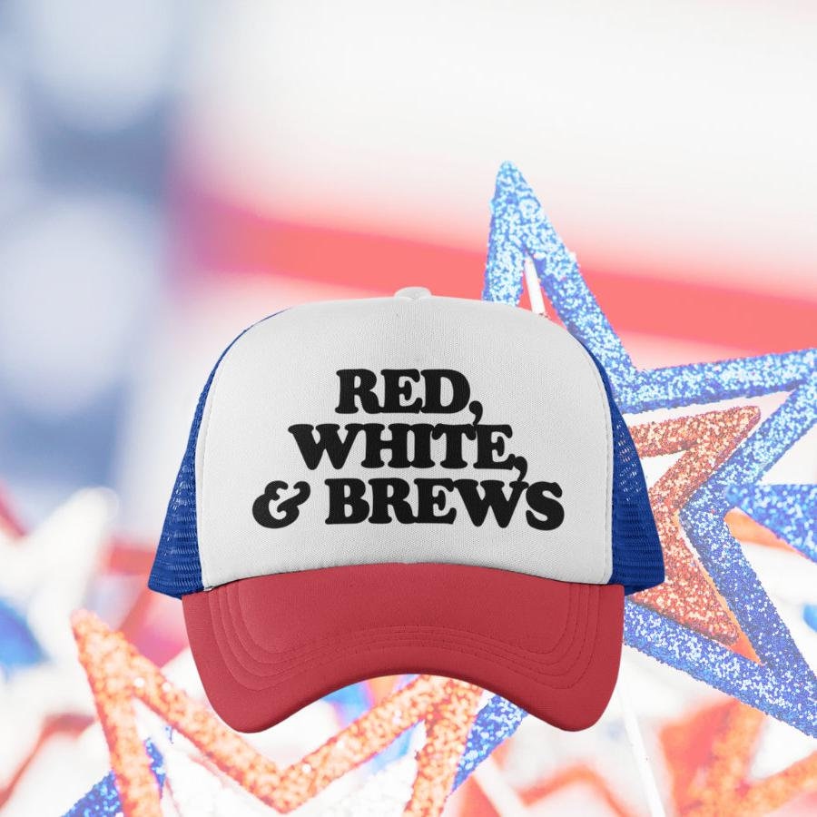 Red, White, and Brews Custom Trucker Hat