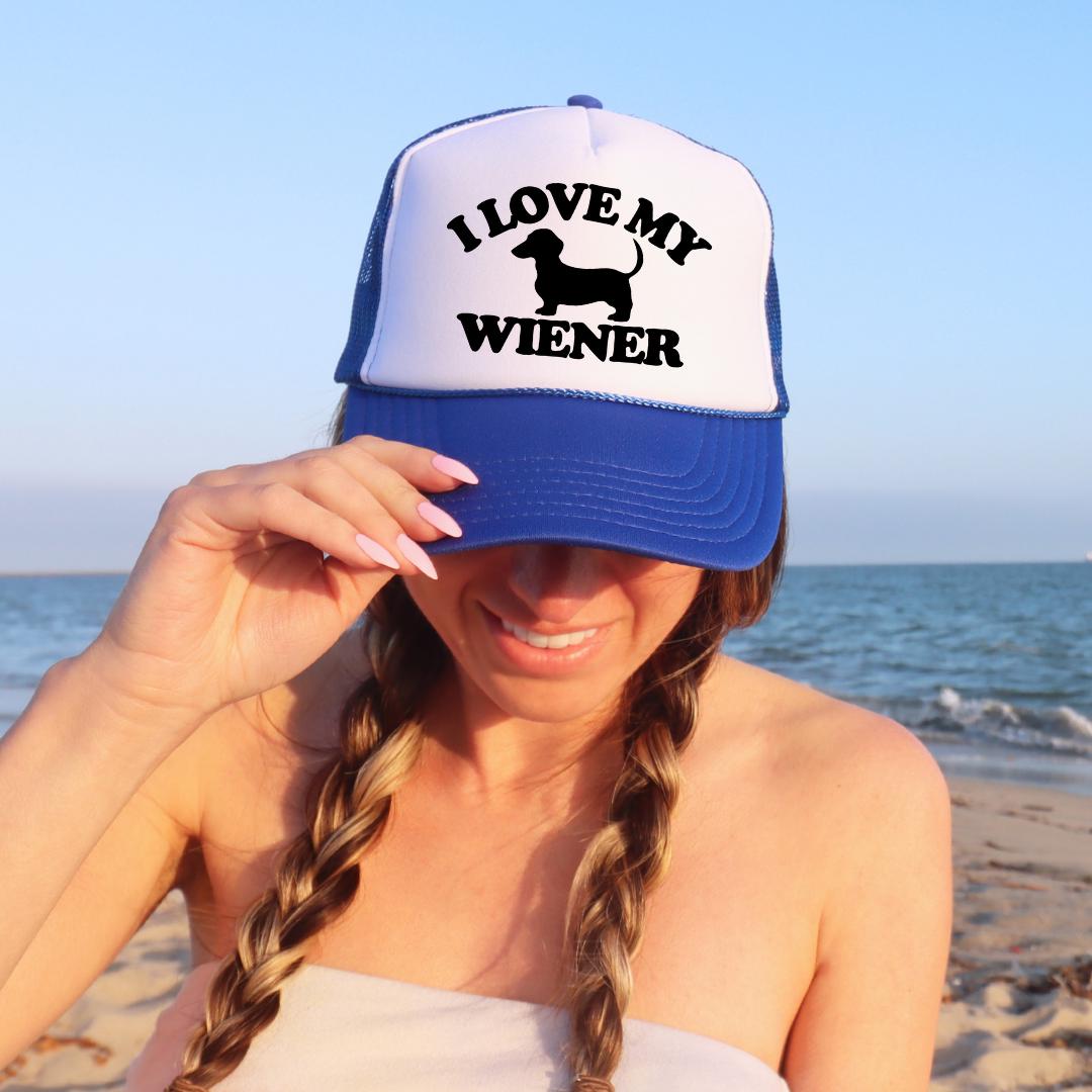 I Love My Wiener Custom Trucker Hat