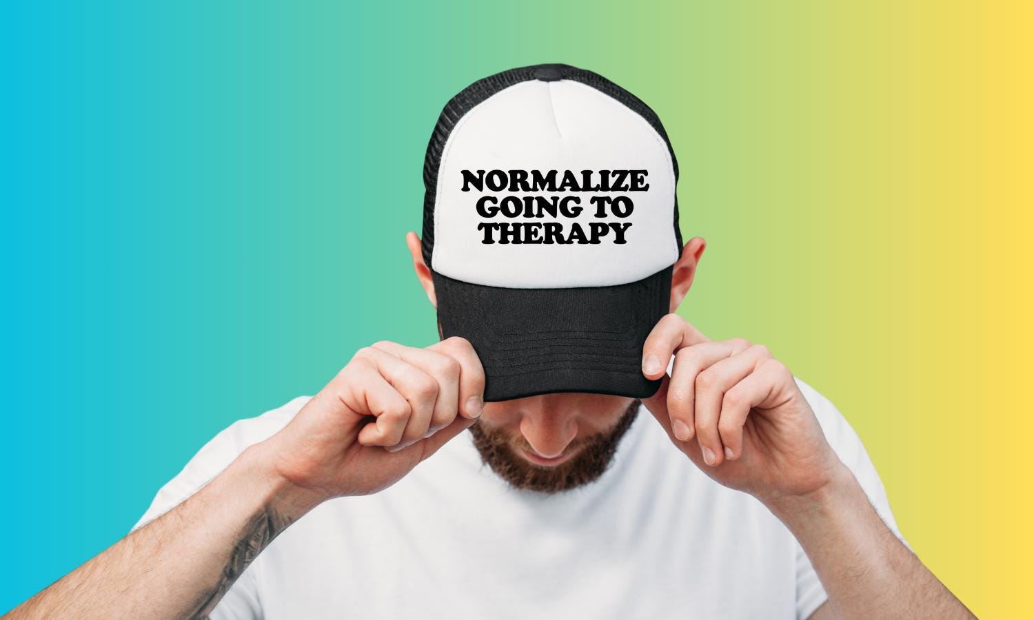 Normalize Going To Therapy Custom Trucker Hat