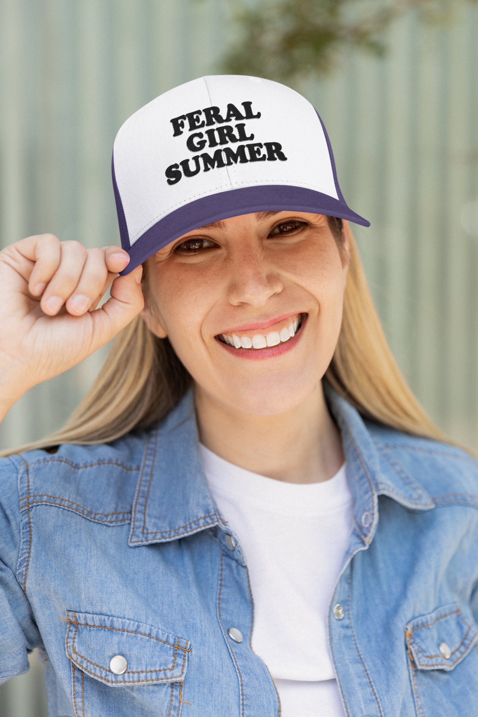 Feral Girl Summer Custom Trucker Hat