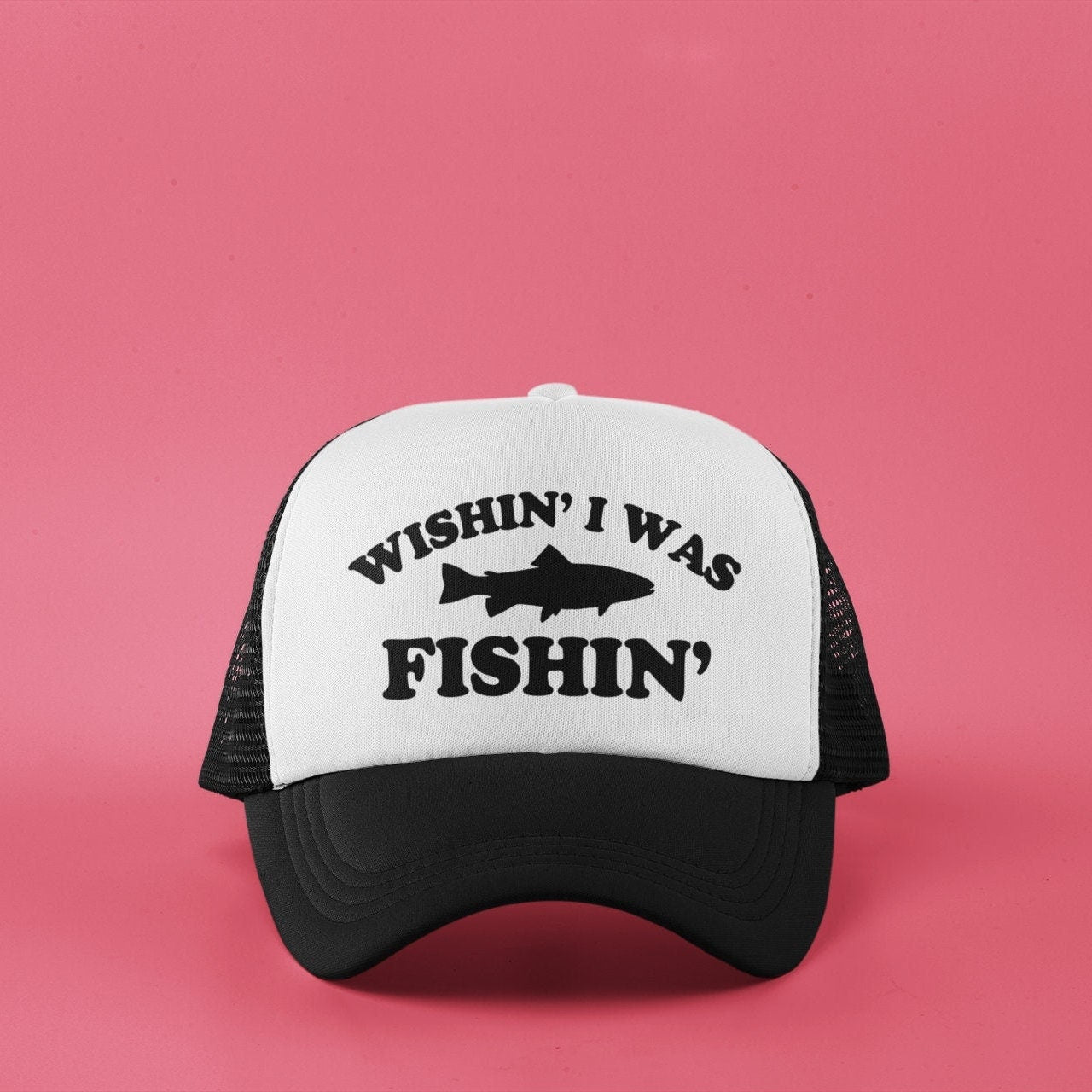 Wishin' I was Fishin' Custom Trucker Hat